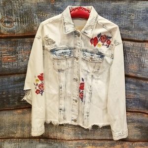 hollister white jean jacket